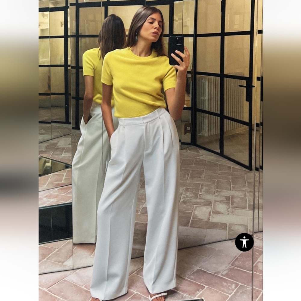 100% Wool Basic Short Sleeve Top